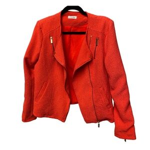 Calvin Klein coral motor jacket style blazer